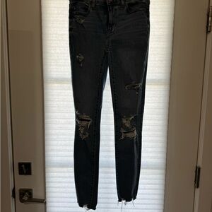 Distressed Black Jeans for Women